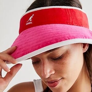 Free People X Kangol Red and Pink Women's Visor new wtags